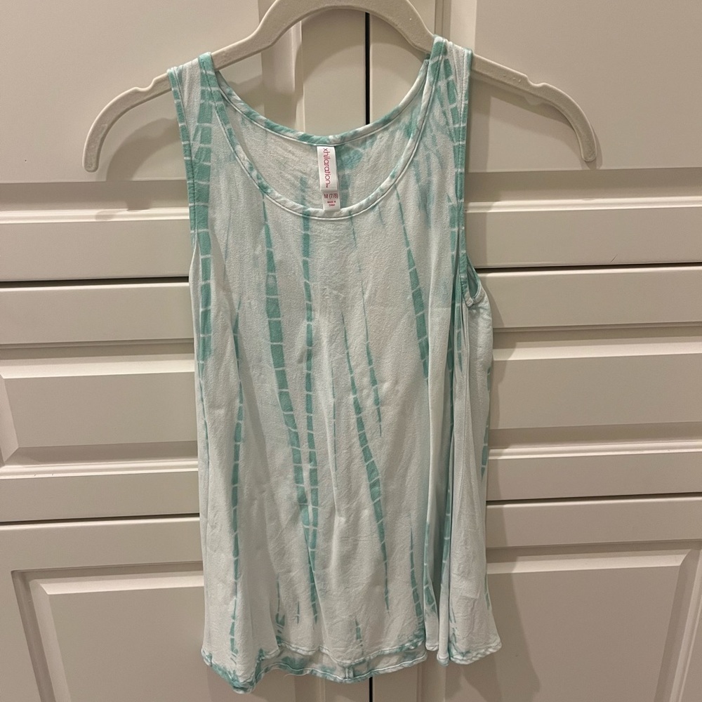 Blue snake print tank